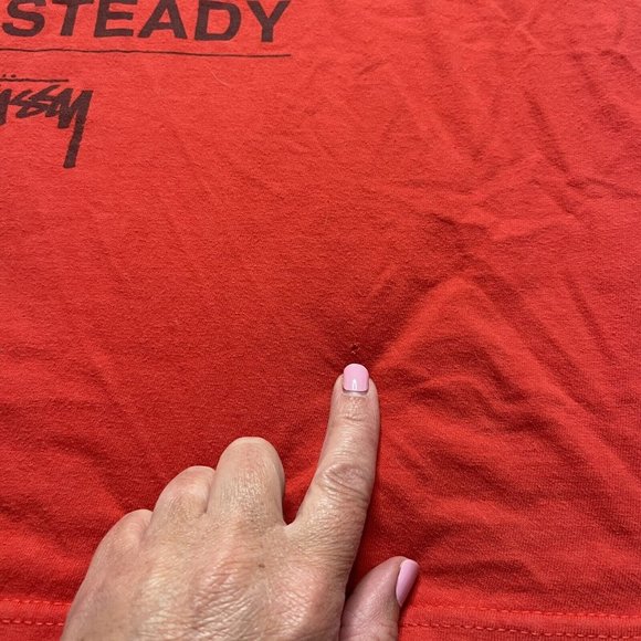 Stussy Vintage Red Tank Top Size Graphic Logo Skate Size Medium - Picture 6 of 6